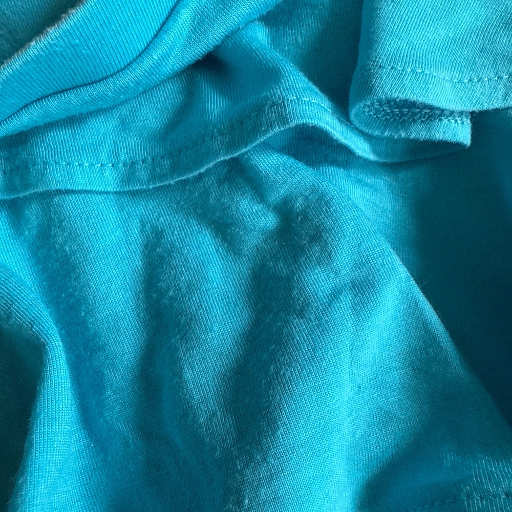 Tiered Ruffled Blue Tank Top - Picture 4 of 5
